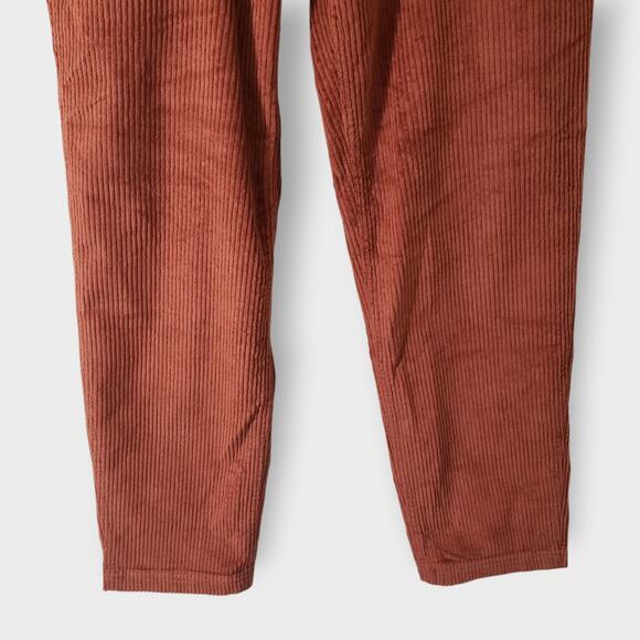 Pact Womens Organic Cotton Corduroy Tapered Peg Pants Stretch Rust Orange Sz XS - Picture 3 of 11